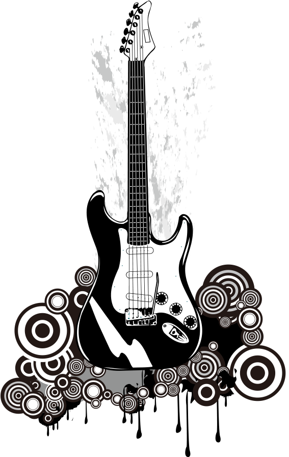 Silhouette Electric Guitar - Silhouette Electric Guitar (1000x1000)