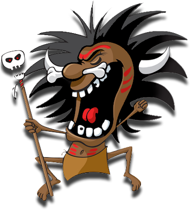 Witch Doctor Cartoon - Cartoon (375x420)