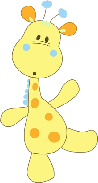 Cute Baby Cartoon Giraffe - Baby Shower (600x600)