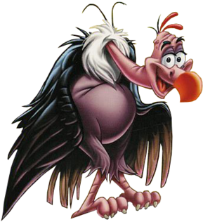 Vulture Clipart Jungle Book - Jungle Book Characters Png (350x357)