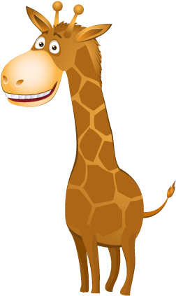 Northern Giraffe Cartoon Animal - Portable Network Graphics (500x500)
