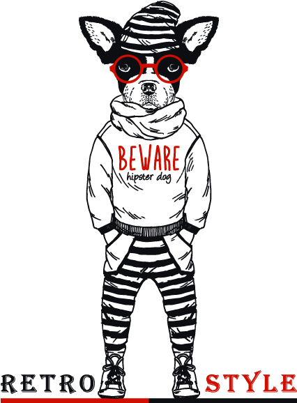 Vinilos Decorativos Beware Hipster Dog - Nobiggiekids Baby Boy Clothes, Baby Clothing - Baby (650x650)