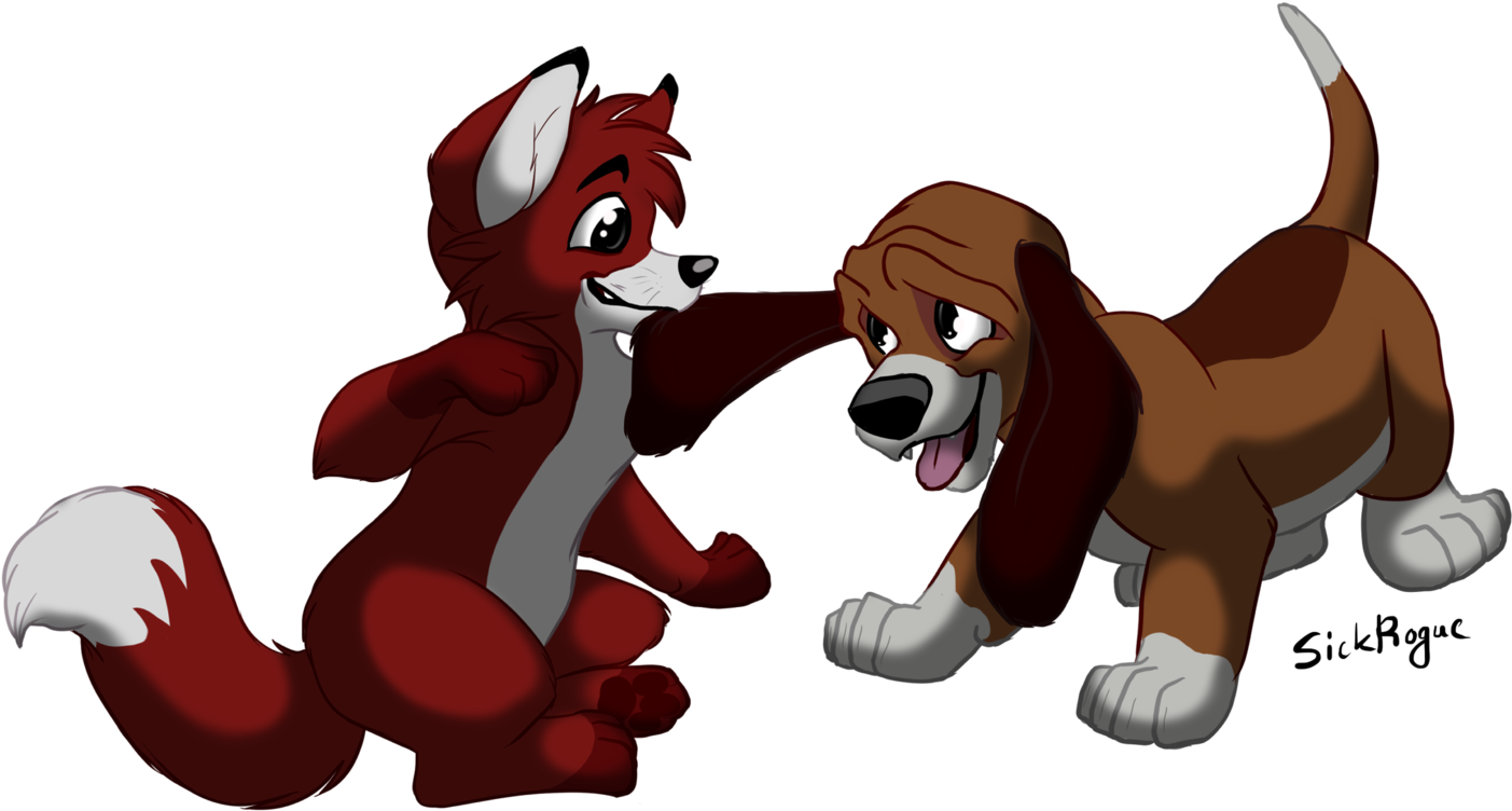 Top The Fox And The Hound By Sickrogue With Fox Animal - Fox And Hound Dog (1600x1280)