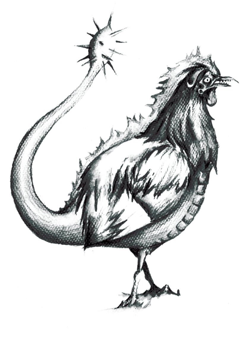 Bestiario De Glorantha - Cockatrice (852x1158)