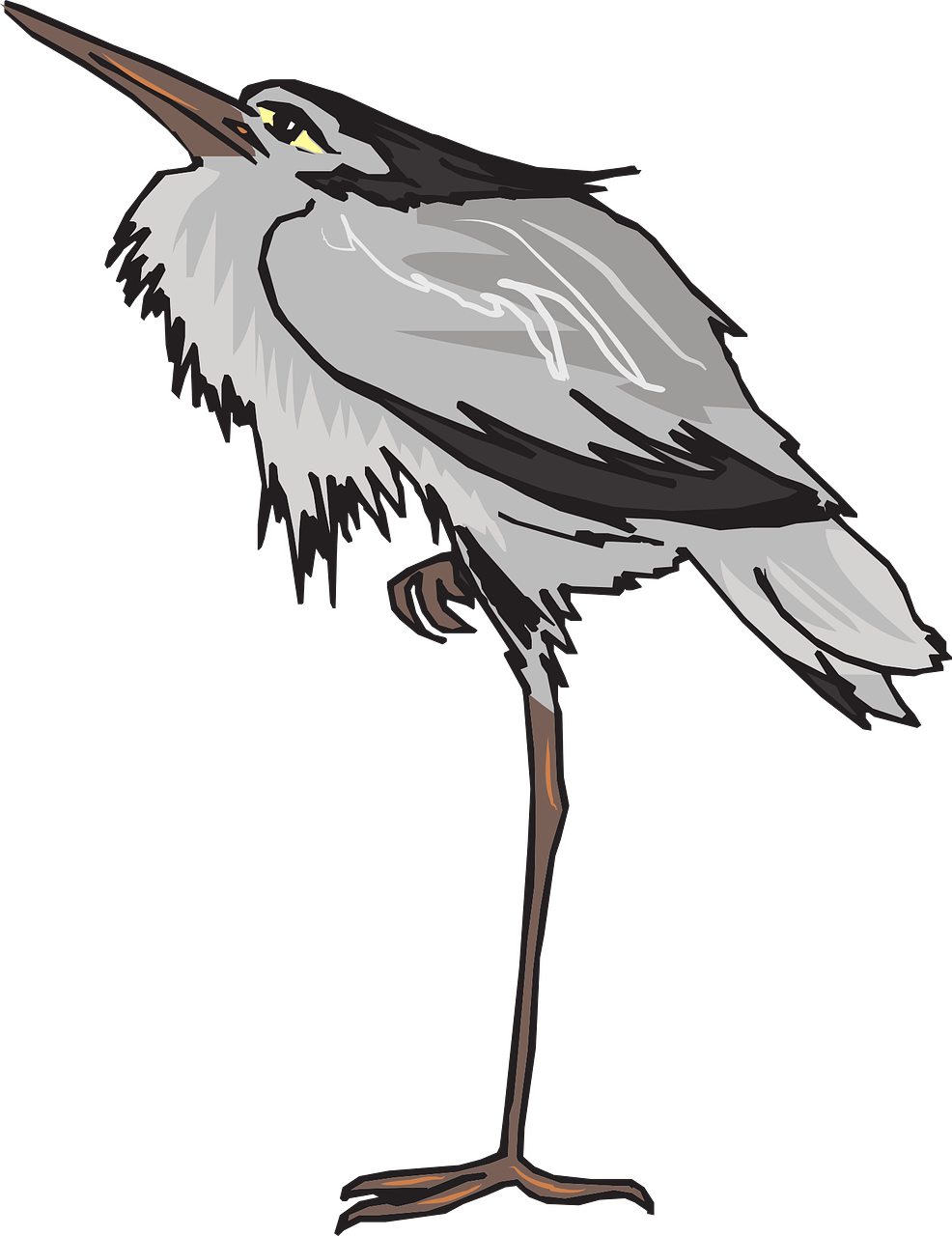Bird Heron Crane Leg Clip Art - Bird Heron Crane Leg Clip Art (986x1280)