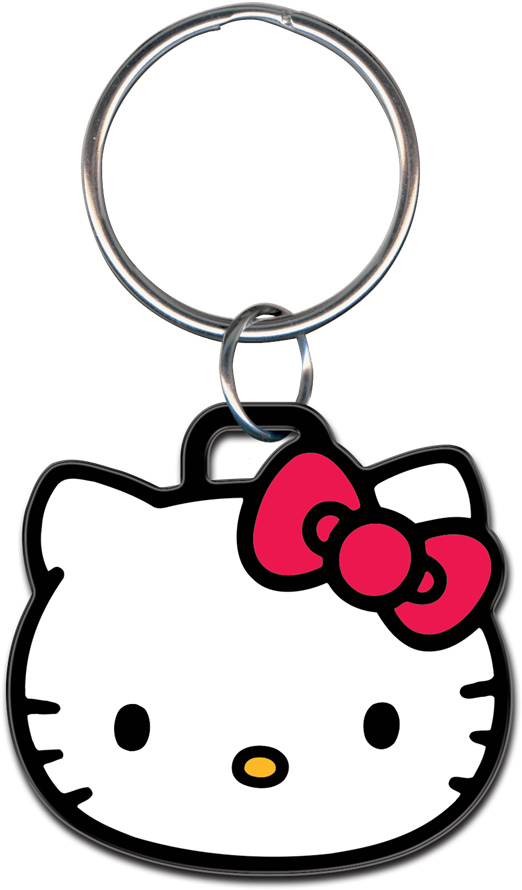 Hello Kitty Head Shape Keychain - Cartoon Characters Hello Kitty (550x1000)