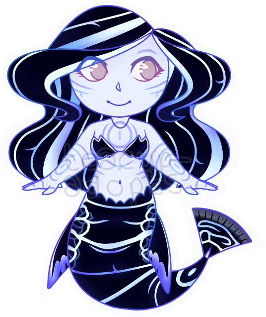 Mermaid Adoptable By Teacup-adopts - Cartoon (560x660)