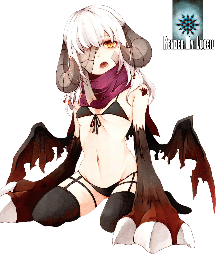 Anime Bestial Demon Girl Render By Lgeluceil - Anime Demon Girl (840x1000)