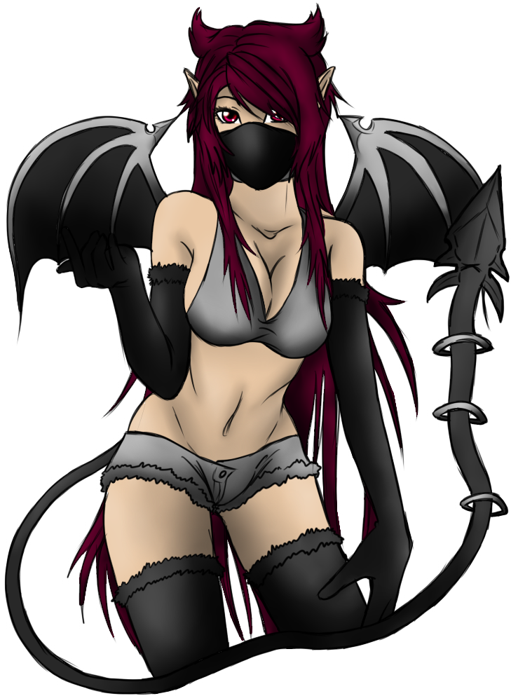 Demon girl перевод. Аниме демон. Аниме девушка дьявол. Аниме девушка демон. Хвост дьяволицы.