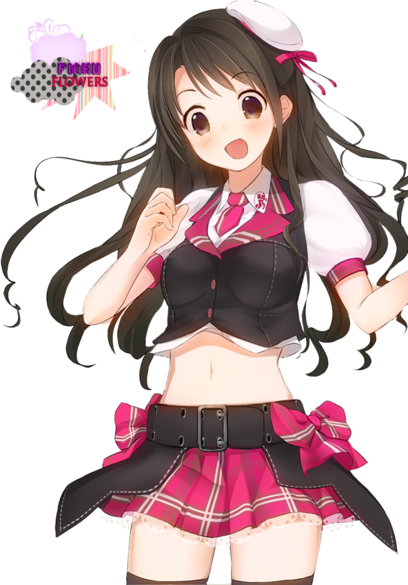 Anime Girl Render Happy (600x848)