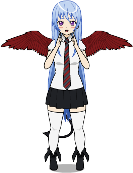 Little School Girl Demon By Narutolover235 - Cartoon (344x419)