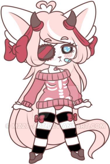 Bad Ass Kawaii Kitty Offer To Adopt [open] By Mzza - Cartoon (400x567)