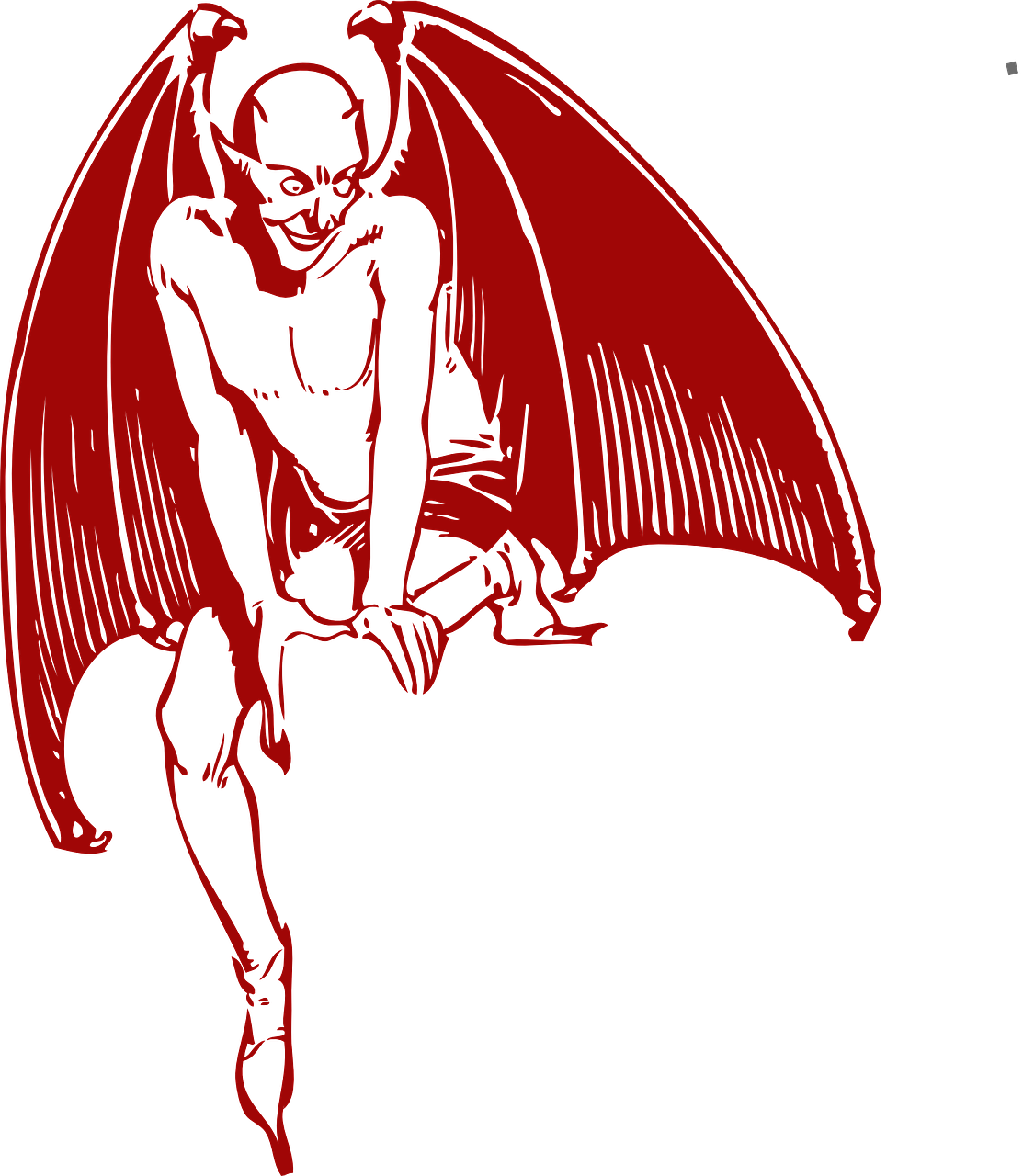 Devil Evil Demon Monster Wings Png Image - Red Devil Png (1113x1280)