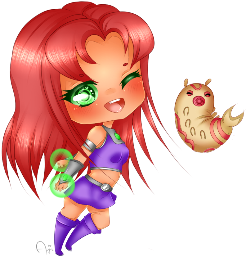 Starfire Kawaii By Ajasama - Imagenes De Starfire Kawaii (800x832)