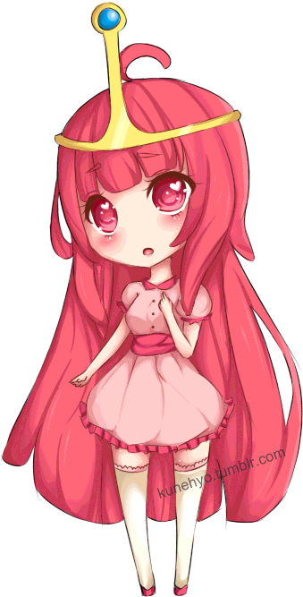 Kawaii Chibi Peebles - Adventure Time Chibi Princess Bubblegum (450x750)