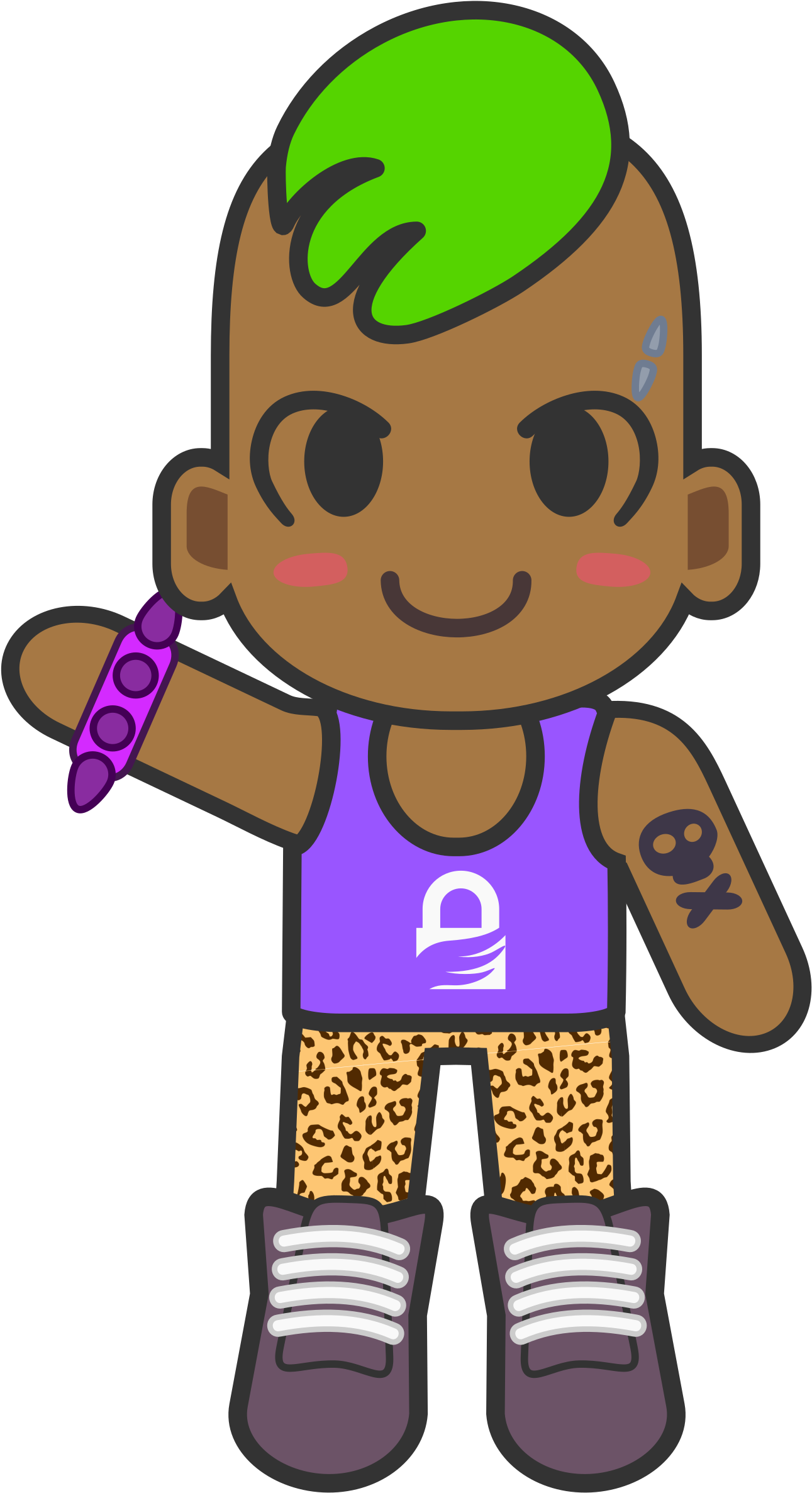 Kawaii Cryptopunk - Techno (1412x2400)