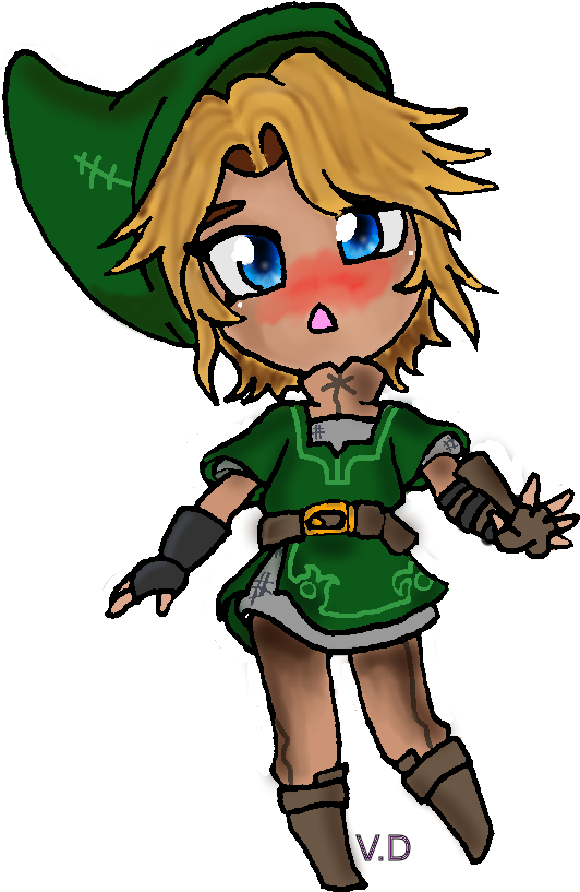 Chibi Link Kawaii By Violetdemon On Deviantart - Chibi (547x833)