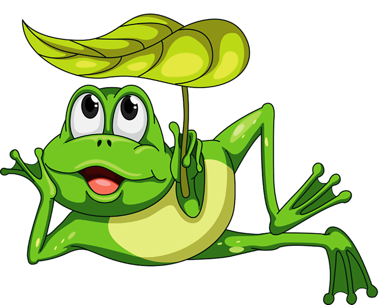 Green Frog Clipart Umbrella Clipart - Cartoon Image Of Frogs (800x630) .