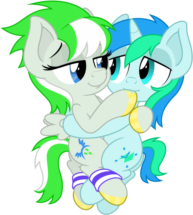 Anonymous Artist, Colt, Cuddling, Cyancest, Female, - Cartoon (886x1024)