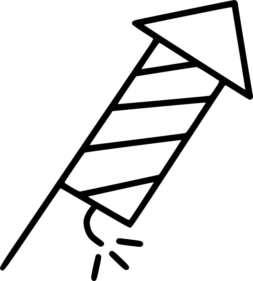 Rocket Fire Diwali Crackers Kids Comments - Diwali Crackers Outline (882x980)