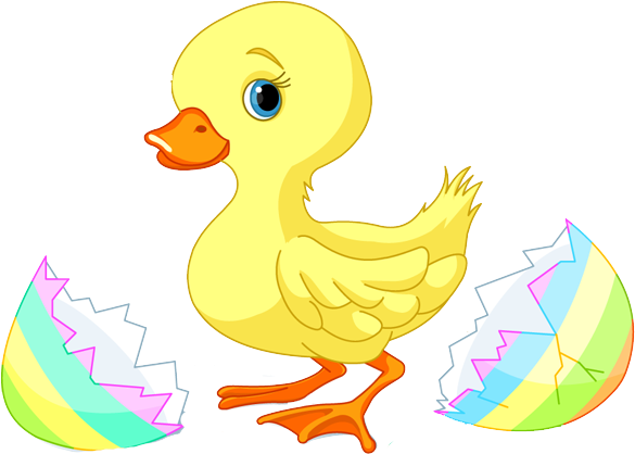 Easter Cupcake Cliparts - Easter Duck (600x456)