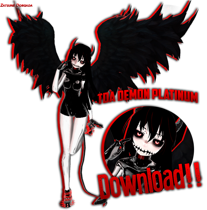Tda Demon Platinum Zatsune - Demon Mmd Models (750x750)