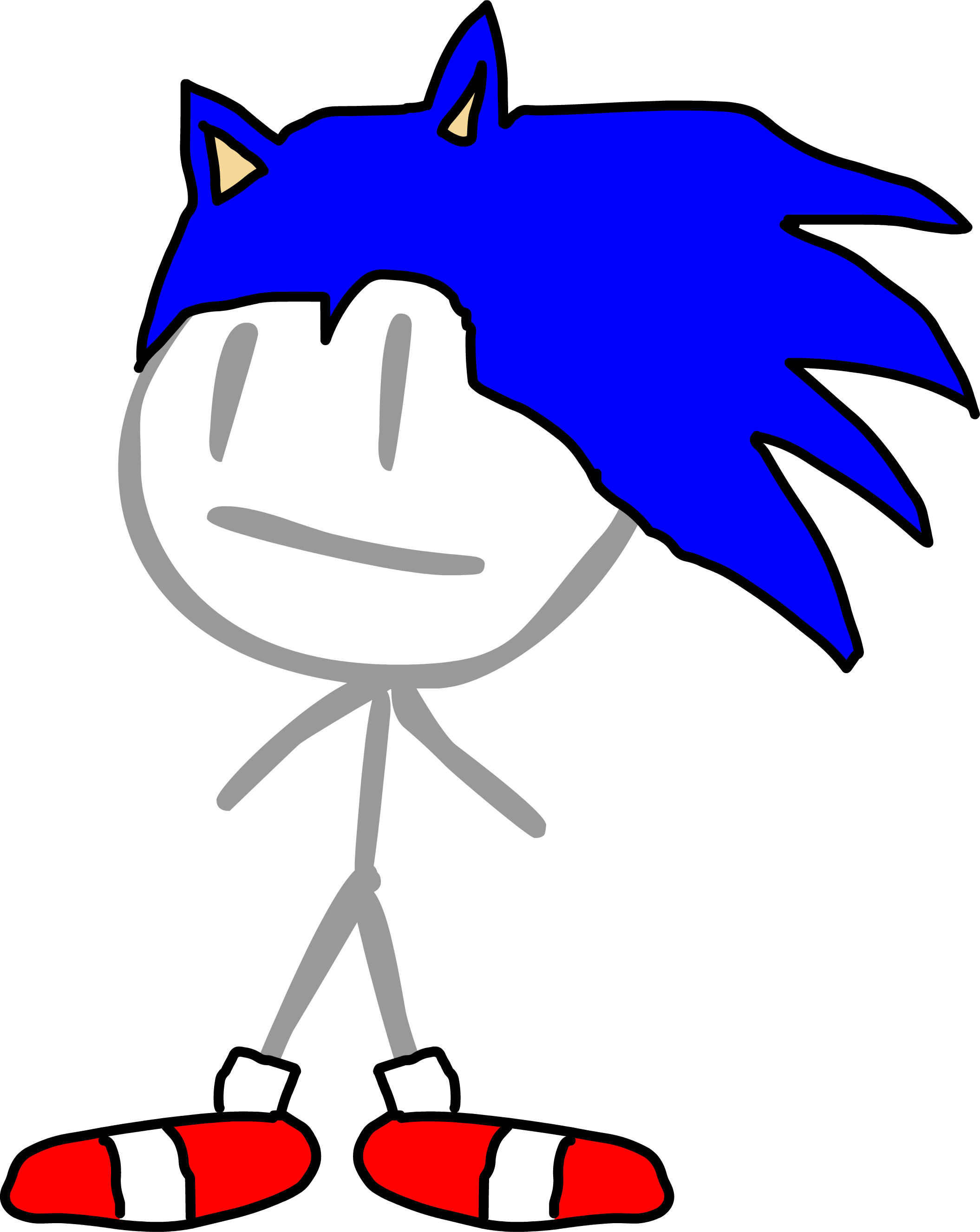 Sonic In Bfdi - Bfdi Characters (2110x2652)