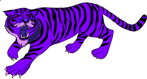 Images Of Bad Slackers Characters - Purple Tiger Clip Art (600x326)