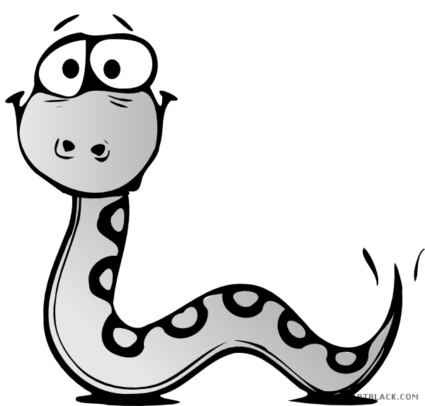 Snake Animal Free Black White Clipart Images Clipartblack - Snake Outlines (600x573)
