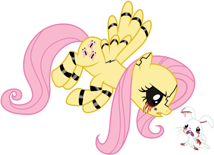 Fluttershy Kills Angel By Mileskiller70 On Deviantart - Fluttershy Kills Angel By Mileskiller70 On Deviantart (1024x574)