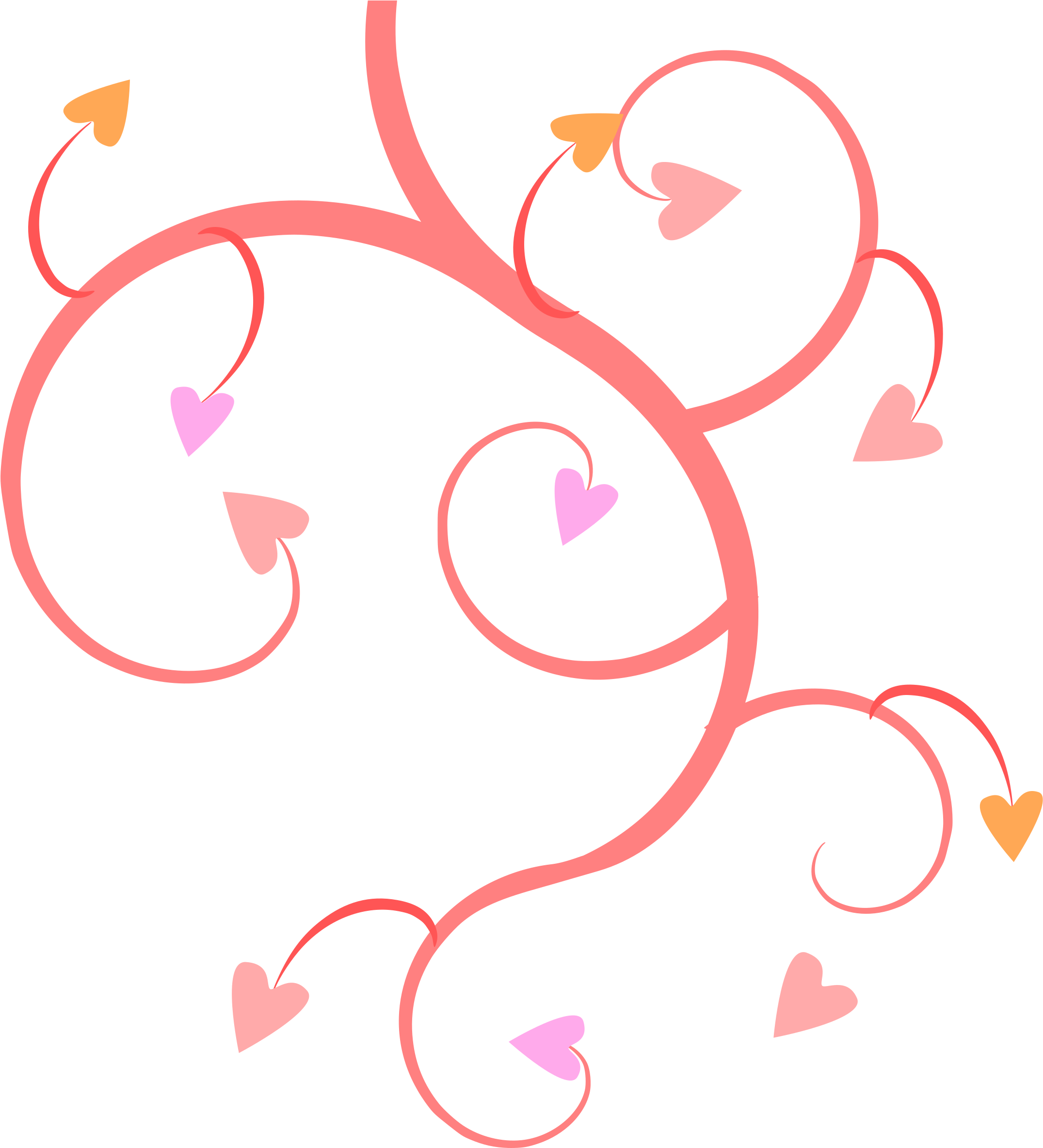 Big Image - Hearts Clip Art Free (2206x2400)