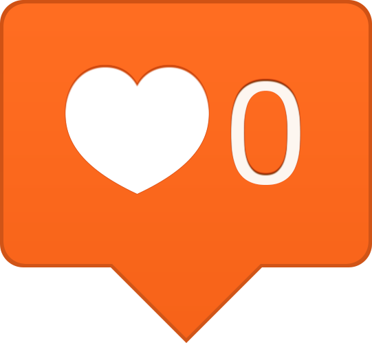 Instagram Likes - Instagram Orange Heart Icon (541x499)