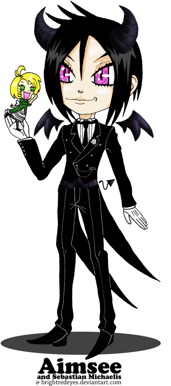 Demon Sebby Chibi By Brightredeyes Demon Sebby Chibi - Cartoon (800x1353)