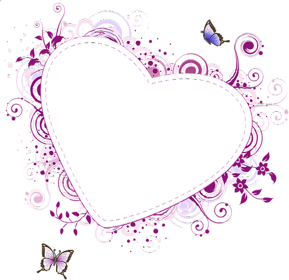 Red Frame Png - Purple Heart Png (600x582)