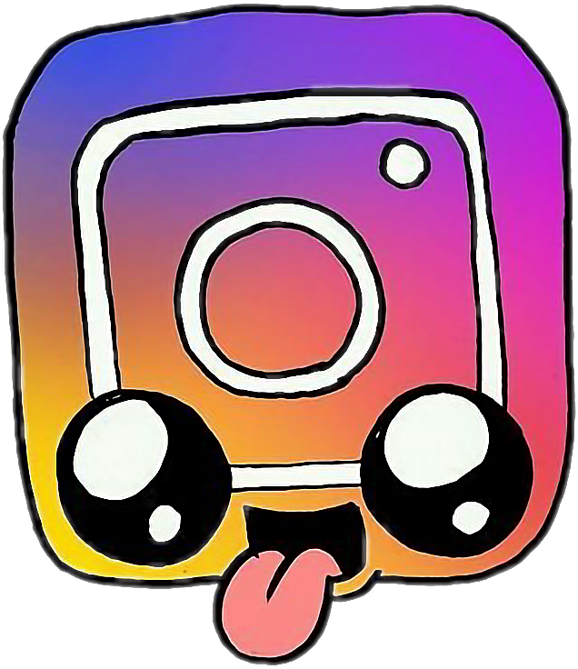 Insta Instagram Instagramlogo Logo Rainbow Blue Purple - Каваи Картинки (1024x1024)
