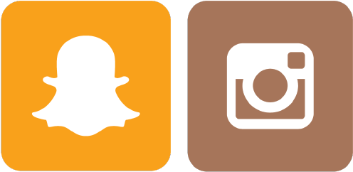 Instagram And Snapchat Social Media Strategy - Snapchat Instagram Logo Png (536x252)