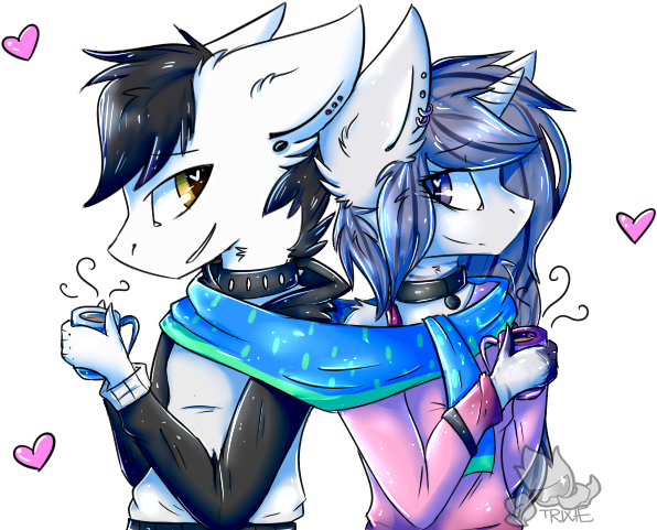 Couple Ych By Heart-sketch - Cartoon (667x548)