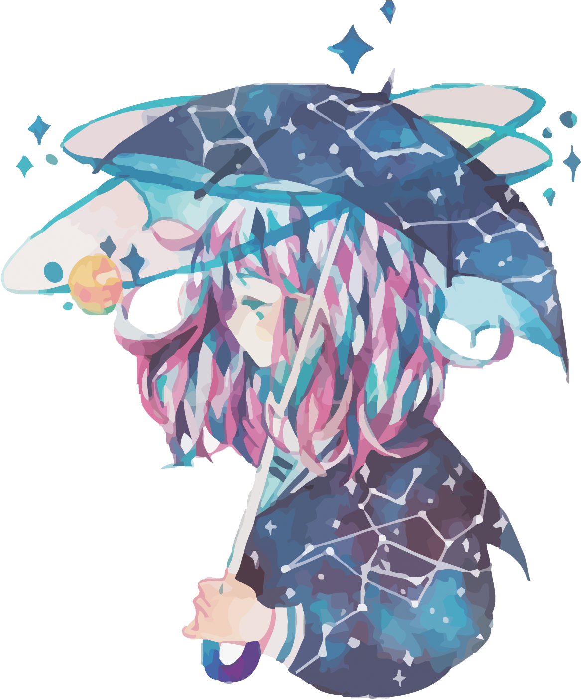 Cartoon Umbrella Character Illustration - Cartoon Umbrella Character Illustration (1500x1449)