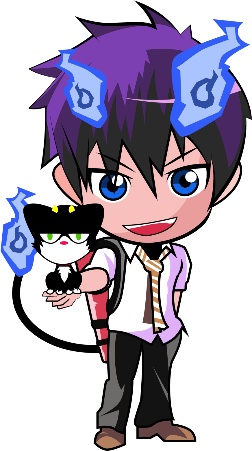 Blue Exorcist Chibi Anime By Rubensonps3 - Anime Chibi Png Blue Hd (1024x1653)