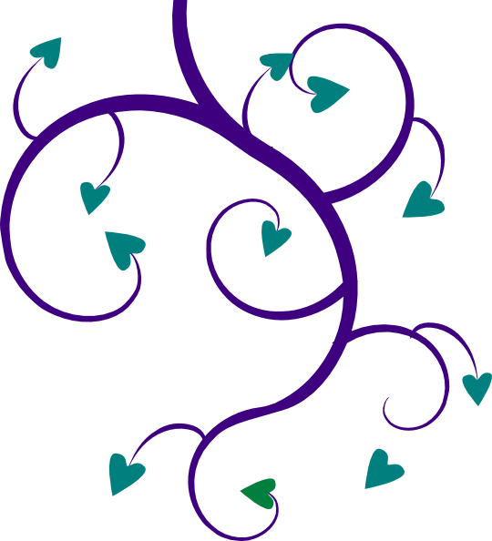 This Free Clip Arts Design Of Turquoise Heart Swirl - Hearts Clip Art (540x594)
