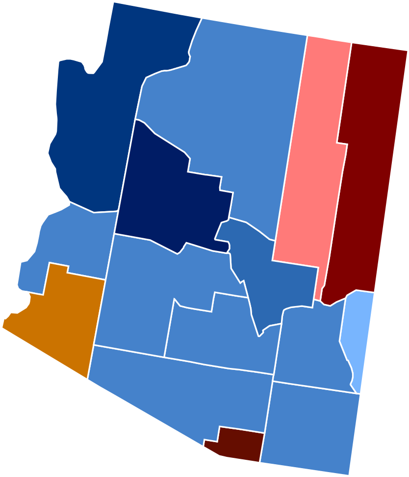Arizona Racial And Ethnic Map - Arizona 2016 Election Results (878x1024)