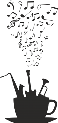 Sticker Déco Tasse Musicale - Scv32 Galaxy A8 ギャラクシー スマホケース Au エー (400x400)