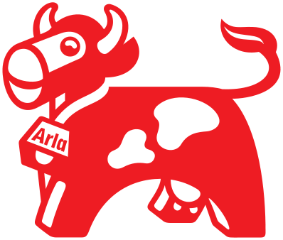 The Arla Cow Is The Logo For A Swedish Dairy - Arla Foods (398x338)