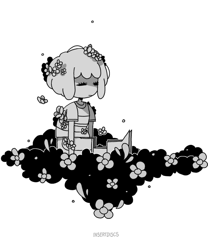 “ *you Fall On A Bed Of Golden Flowers - Illustration (900x900)