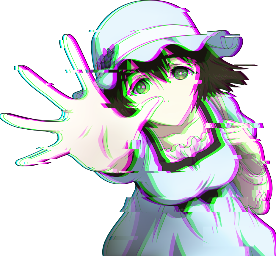 Mayuri - Glitch Art Anime (928x861)