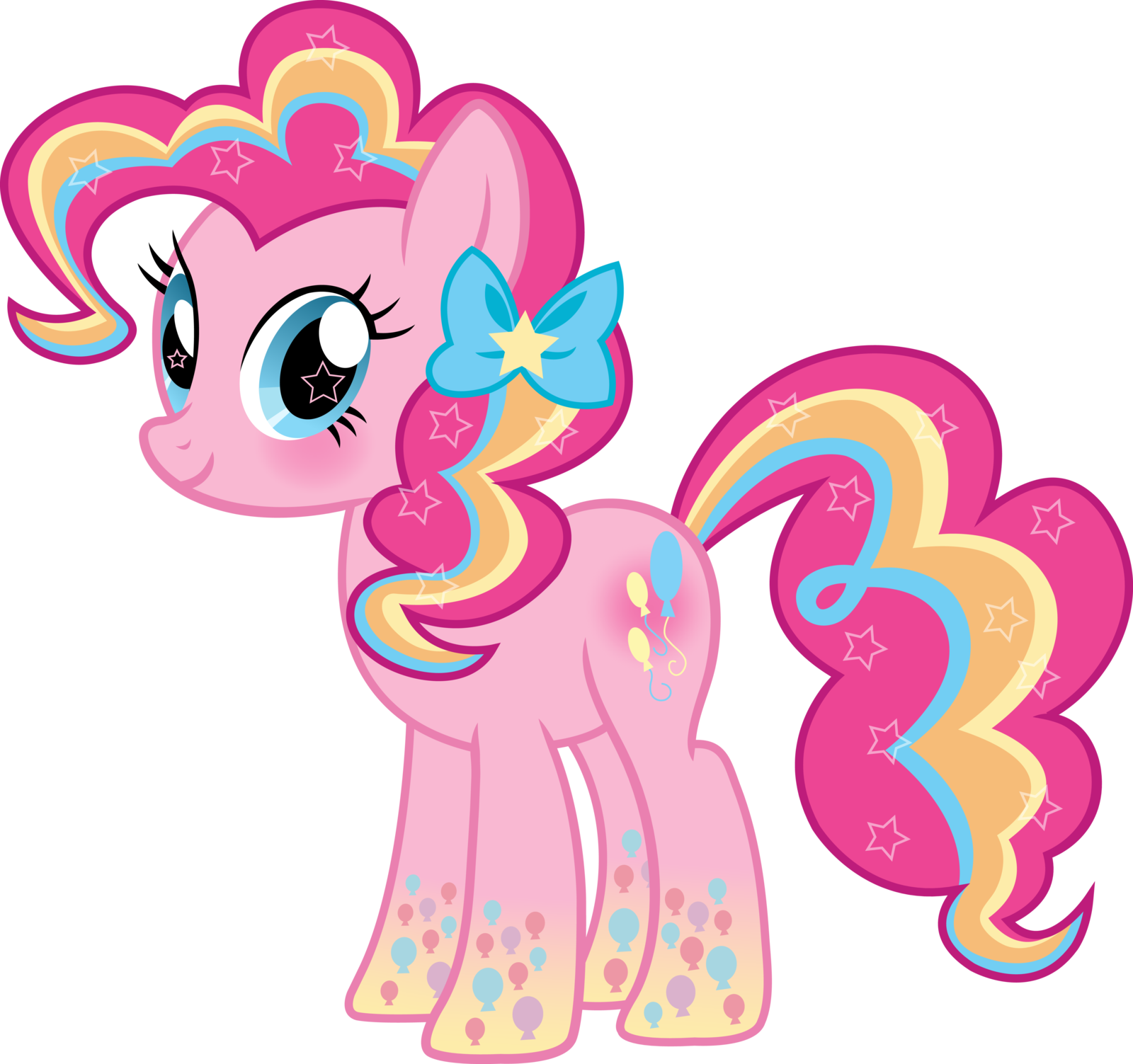 Rainbow Power Pinkie Pie Vector By Icantunloveyou - My Little Pony Characters (1600x1503)