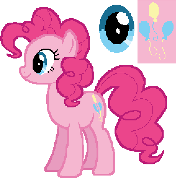 Pinkie Pie - Pinkie Pie Colour Guide (600x600)