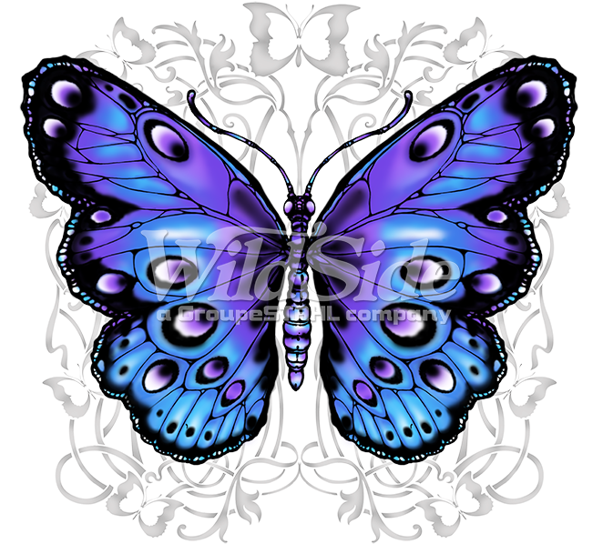 Blue And Purple Butterfly - Blue And Purple Butterfly (675x675)