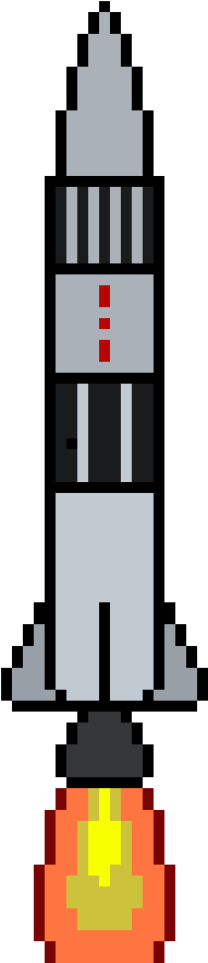 Missile Clipart Pixel - Rocket Pixel Art Png (620x990)