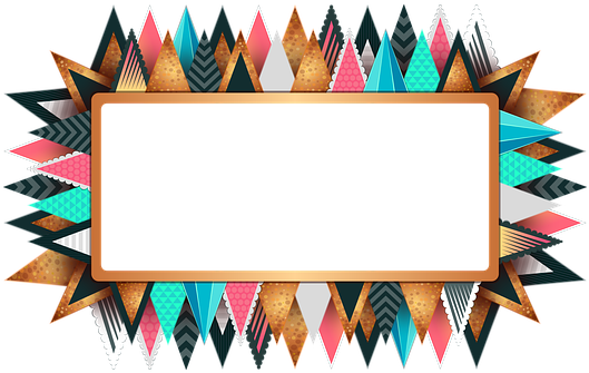 Rectangle Frame Colorful Design Decorative - Geschäftskarte Der Abstrakten Formen Geometrische Visitenkarte (536x340)